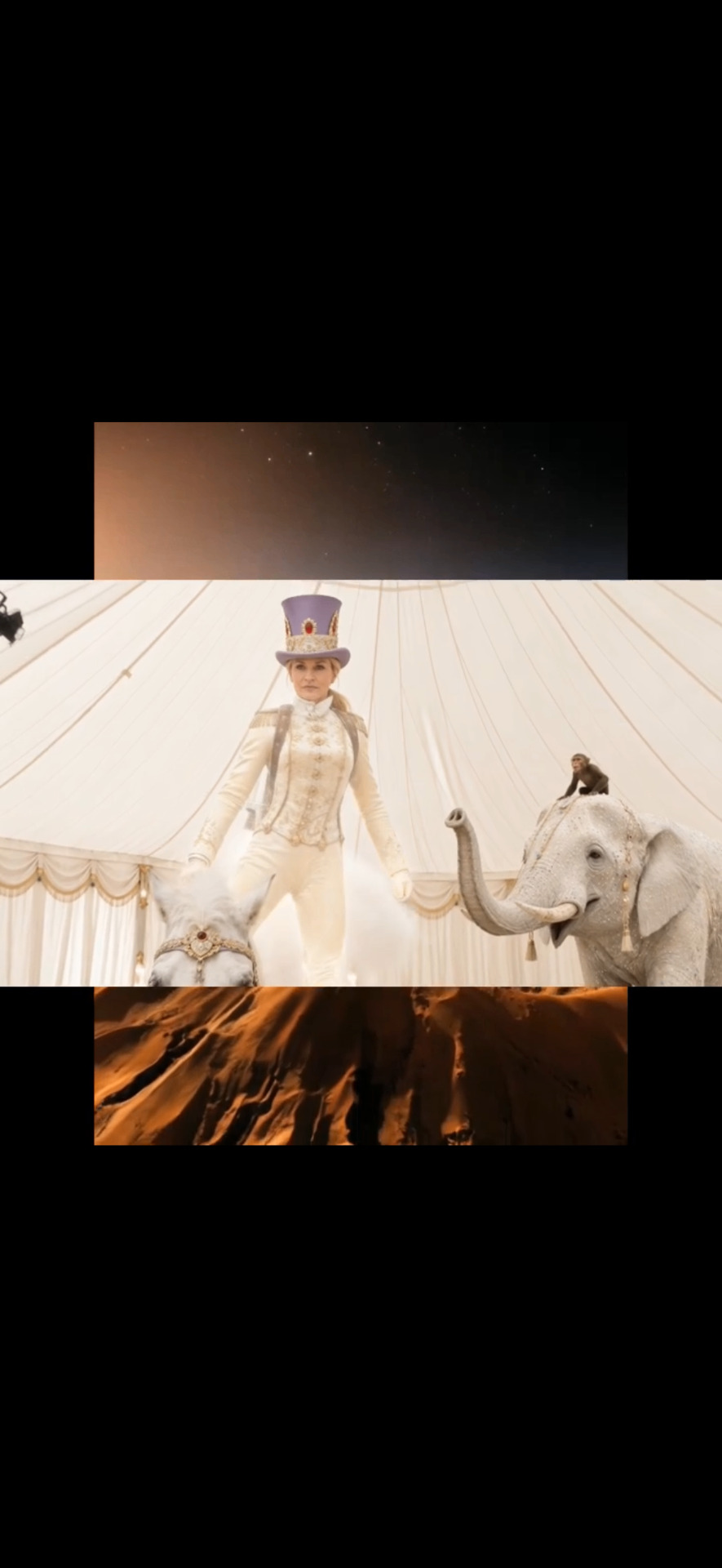 Stars above the tent, dust below