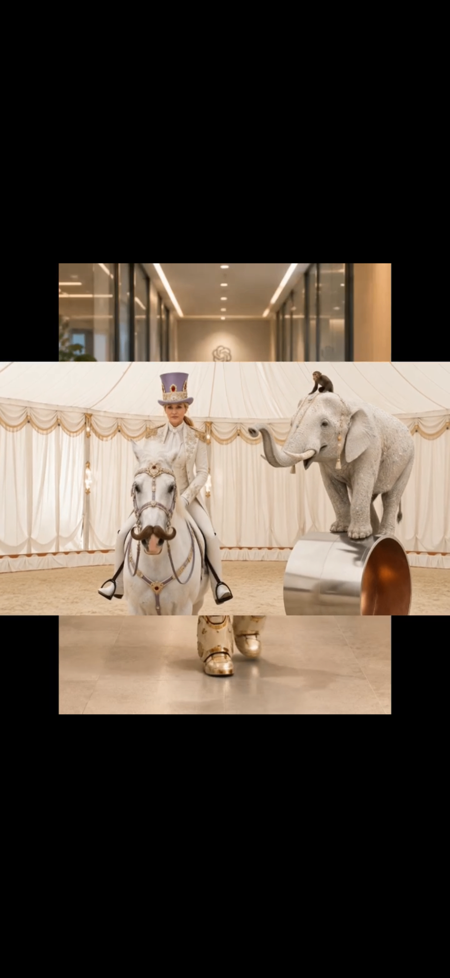 The office corridor, the circus and Astra's golden feet