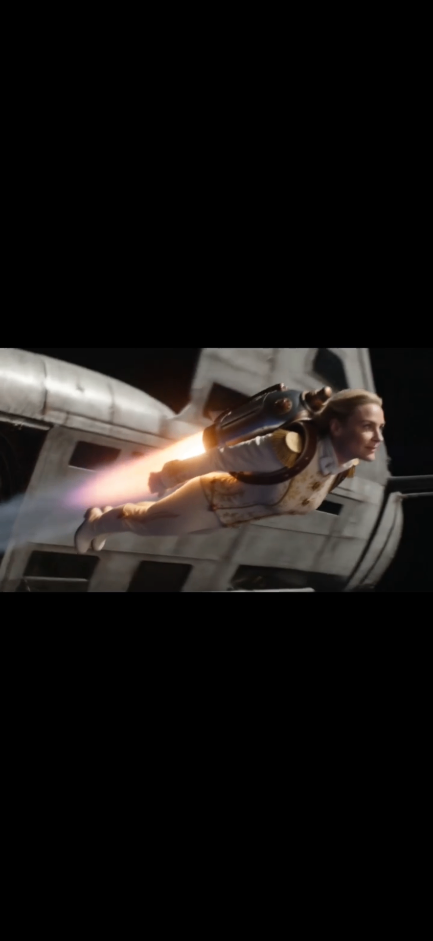 Full-speed flight along a white structure